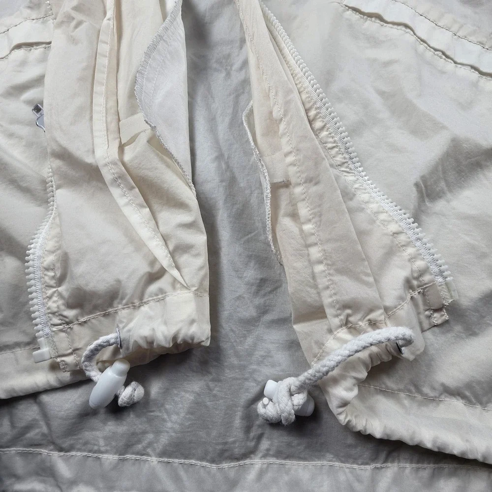 Vintage 90s Nike Windbreaker Jacket Men's XL White Nylon Made in USA Hooded Y2K‎